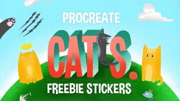 Free Cats Procreate Stamp Brushes by Seamless Team